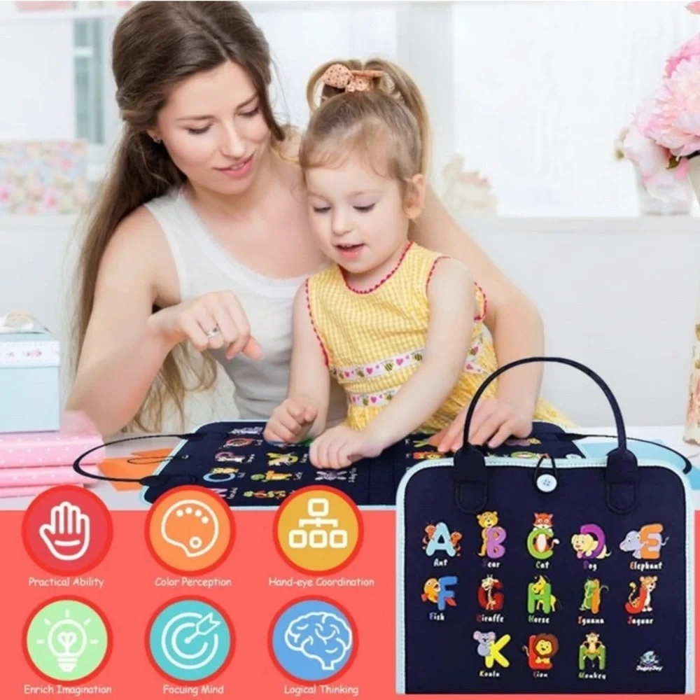 BUTORY Kids Busy Board Early Educational Activity Board For Children Age 3+